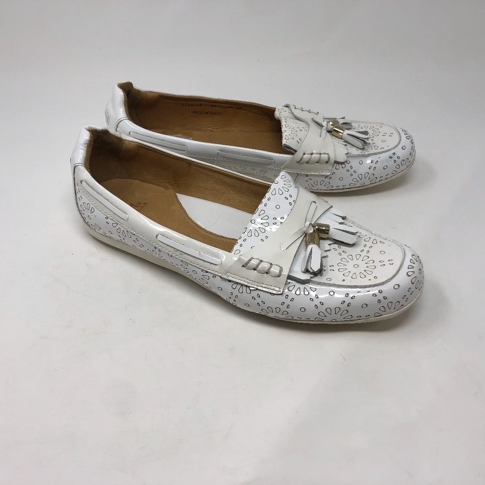 Peter Millar White Tassel Loafers 9M